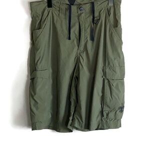 BOYS SCOUTS OF AMERICA Mens Green Nylon Cargo Shorts Size S Light Centennial